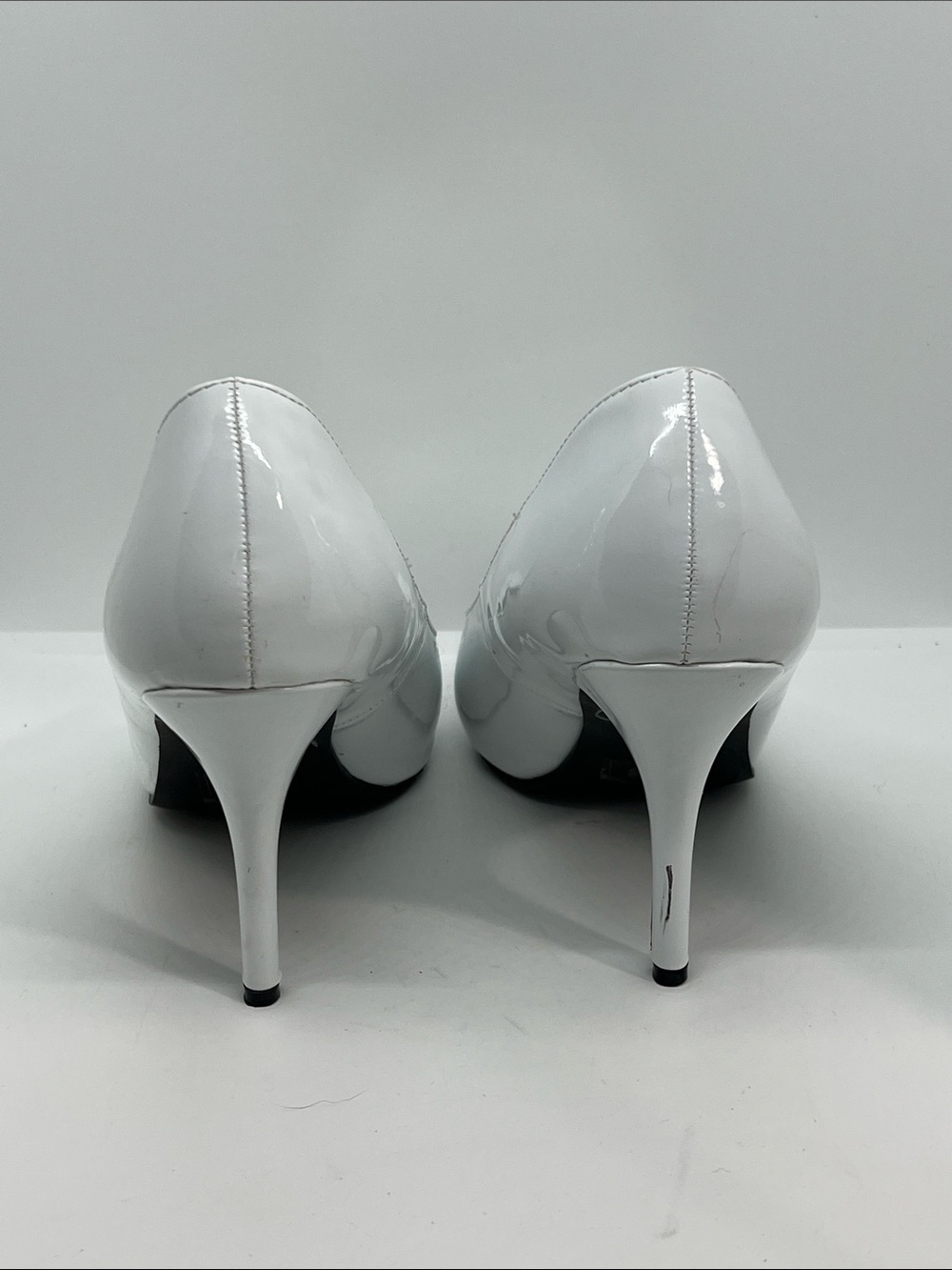 Sexy White High Heeled Pumps By Ellie. Size 13 With A 4” Heel. - Picture 4 of 9